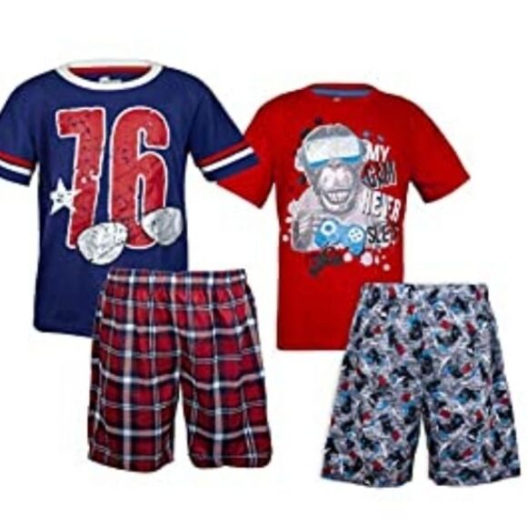 🔸️🔺️Sleep On It Pair of 2 Tshirt and Shorts Pajama Sets Large - Picture 2 of 9